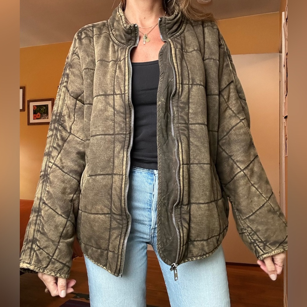 Free People Dolman Quilted knit jacket